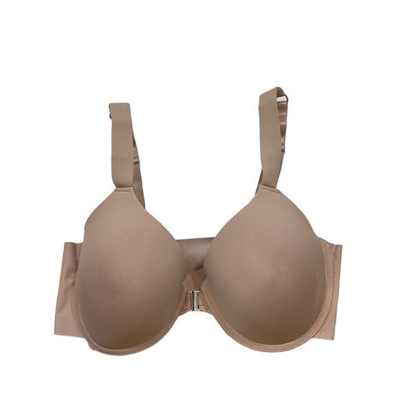 Ladies Front Closure Tan Padded Push Up Bra Size 38DD‎ - Picture 1 of 6